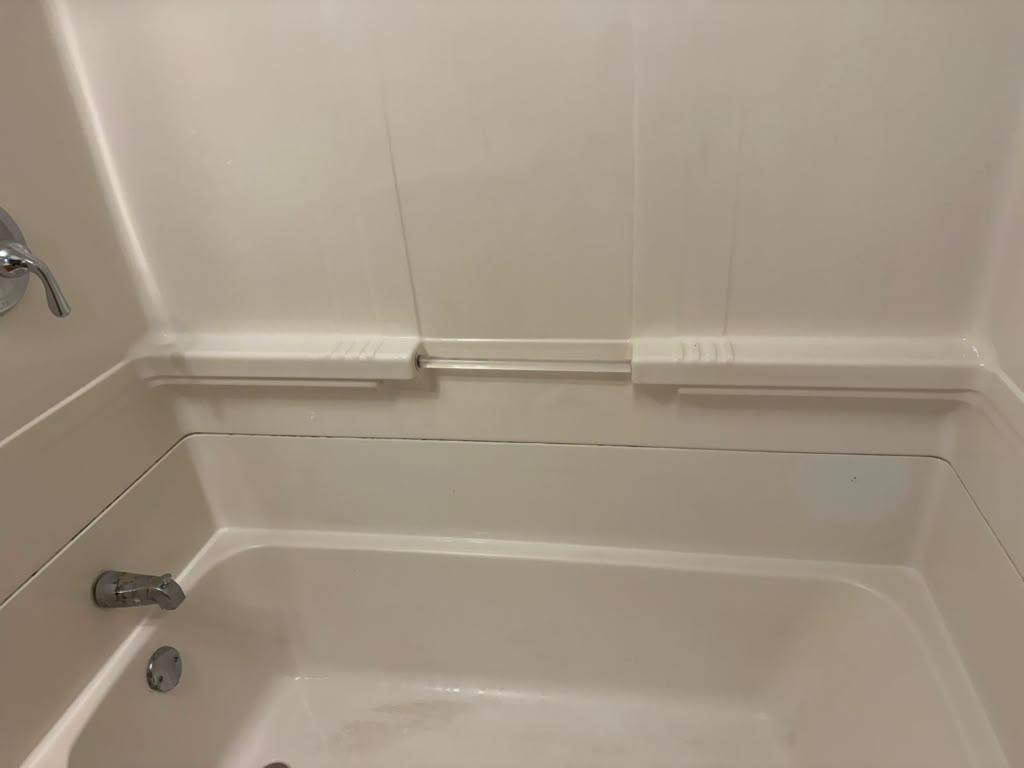 Bathtub and surround after cleaning